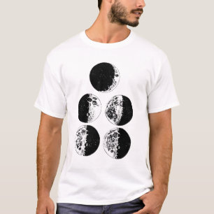 Camiseta Fases da Lua Astronomia Espaço Ilustrações de Arte