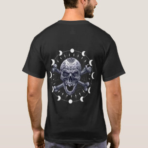 Camiseta Fases da Lua Crônica Gótico Gótico do Pastel Occul