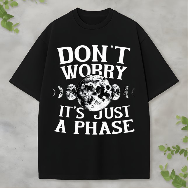Camiseta Fases da Lua Design de Citação Espacial Divertida (Criador carregado)