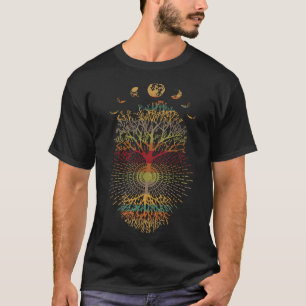 Camiseta Fases Da Lua Retro S S Vibe Árvore Da Vida