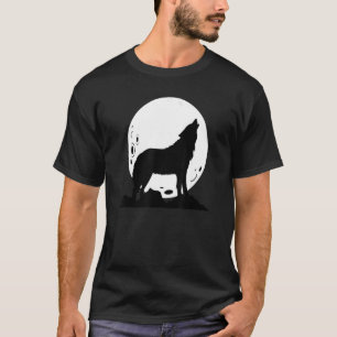 Camiseta fases do lobo durante a ascensão do lobo-lua
