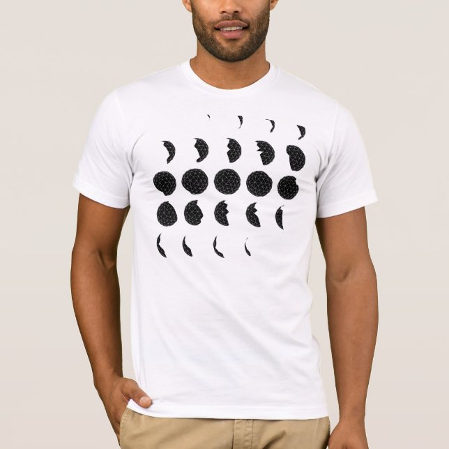 Camiseta Fases Geodesic da lua (Frente)