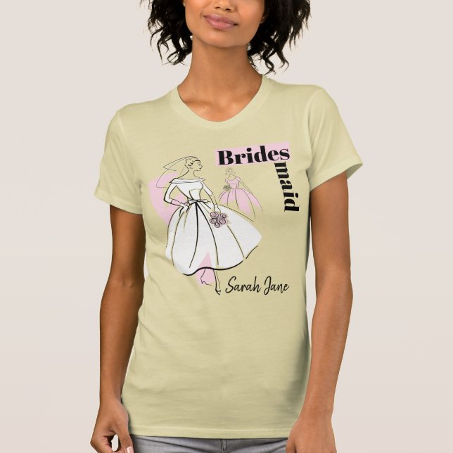 Camiseta Fashion Bride Neutral Group Bridesmaid (Frente)