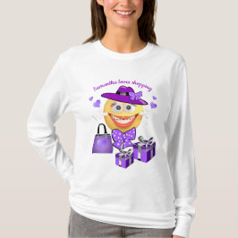 Camiseta Fashion Emoji personalizado e bonitinho, Comprando