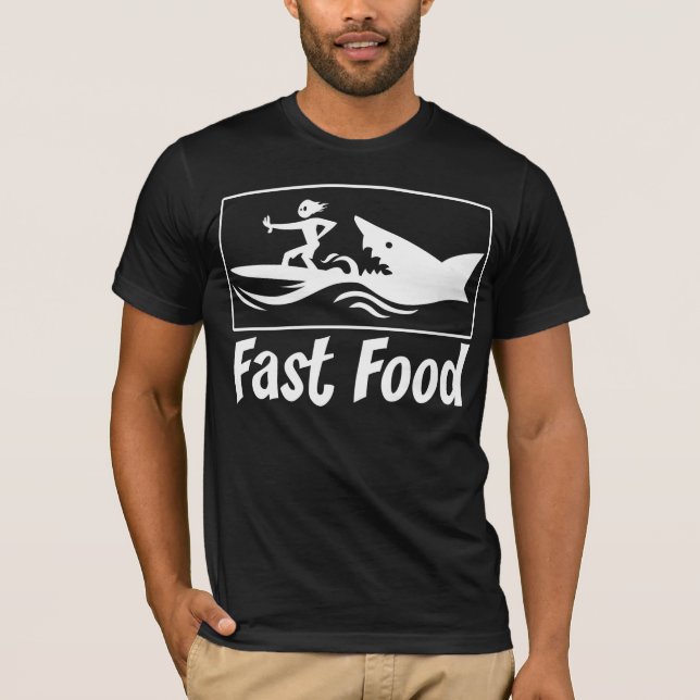 Camiseta Fast food blanc (Frente)