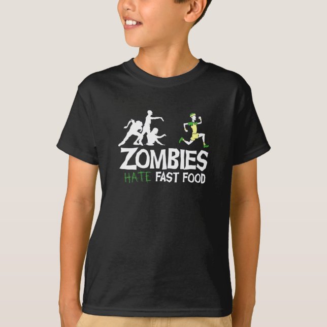 Camiseta Fast food do ódio do zombi (Frente)