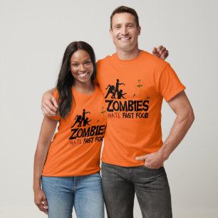 Camiseta Fast food do ódio do zombi