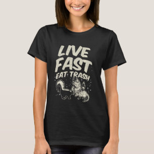 Camiseta Fast Live Come Trash Skunk Raccoon Ogambm Street C