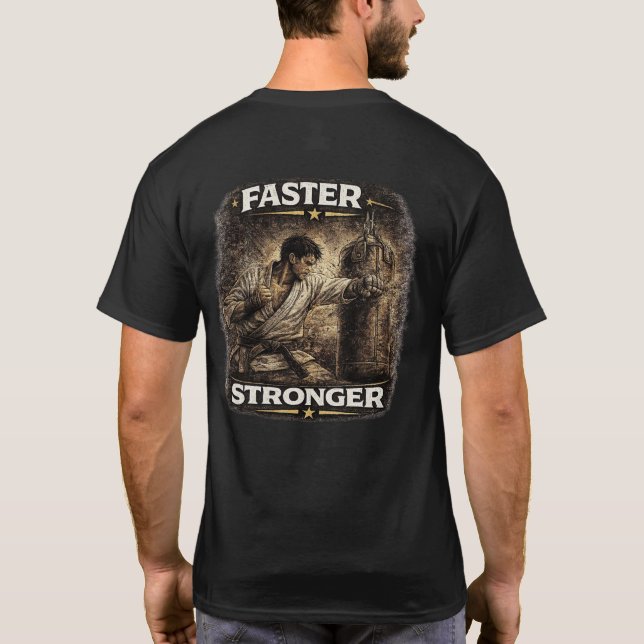 Camiseta Faster Stronger Karate (Verso)