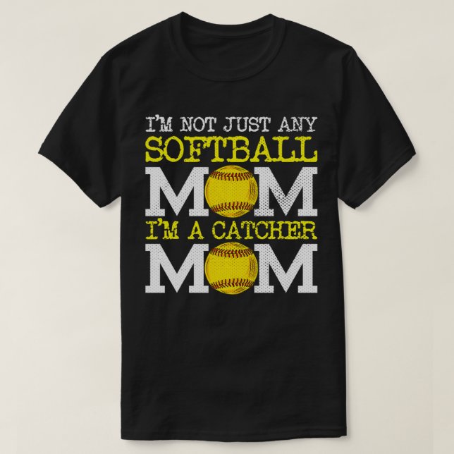 Camiseta Fastpitch Mãe Engraçada, Capacitadora De Softball (Frente do Design)