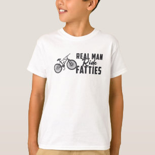 Camiseta Fat Bike Real Man Ride Fatties Biker Bike Lover