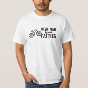 Camiseta Fat Bike Real Man Ride Fatties Biker Bike Lover