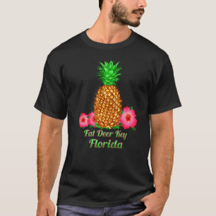 Camiseta Fat Deer Key Flórida Pineapple Floral