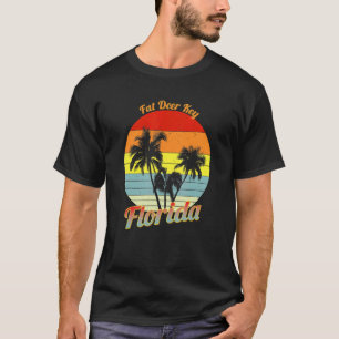 Camiseta Fat Deer Key Flórida Retro Tropical Palm Trees Vac