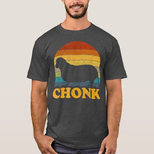 Camiseta Fat Dog Chonk Meme  Funny Retro Meme Dog Mom (Frente)