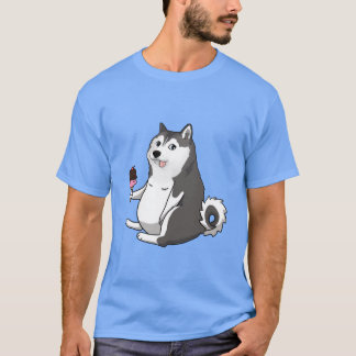 Camiseta fat husky doge meme