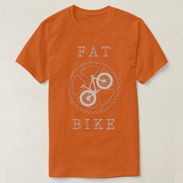 Camiseta Fat Mountain Bike Bicycle MTB Cyclist Gift  (Frente do Design)