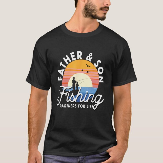 Camiseta Father and Son Fishing Partners for Life (Frente)