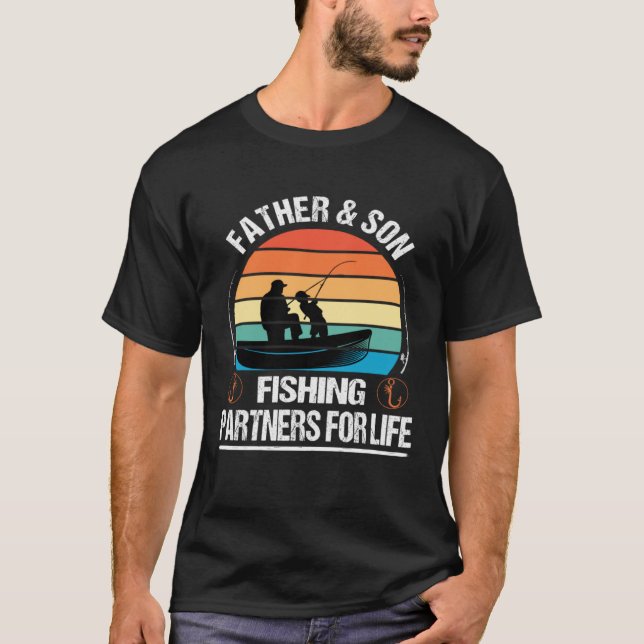 Camiseta Father And Son Fishing Partners For Life Father s  (Frente)
