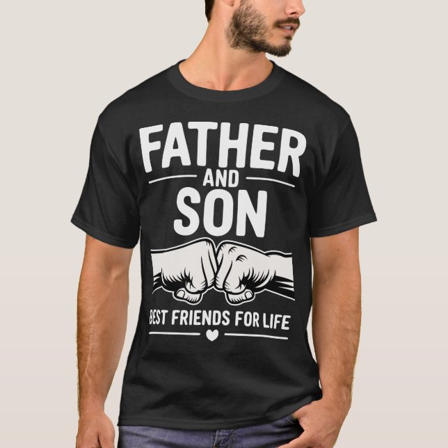 Camiseta Father and Son Fist Bump Unbreakable Bond Family (Frente)