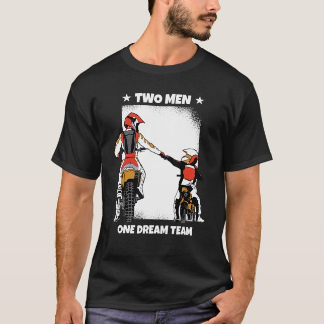 Camiseta Father and son Two Men One Dream Team Motocross (Frente)