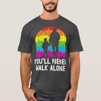 Camiseta Father Autistic Child Son Mom Dad Autism Awareness