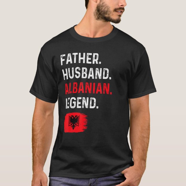 Camiseta Father Husband Albanian Legend Proud Dad Albania F (Frente)