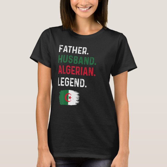 Camiseta Father Husband Algerian Legend Proud Dad Algeria F (Frente)