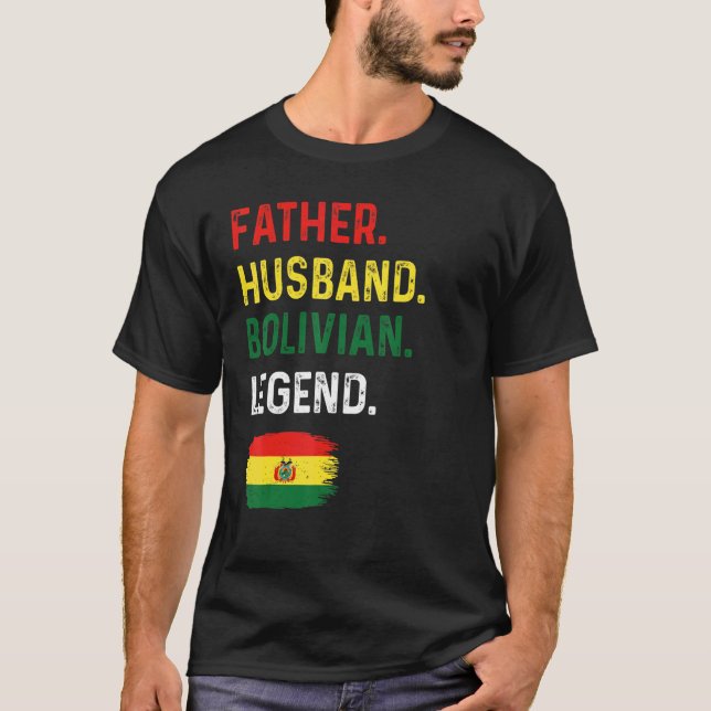 Camiseta Father Husband Bolivian Legend Proud Dad Bolivia F (Frente)