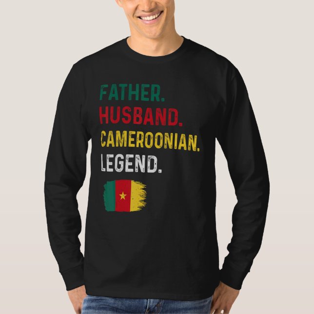 Camiseta Father Husband Cameroonian Legend Proud Dad Camero (Frente)