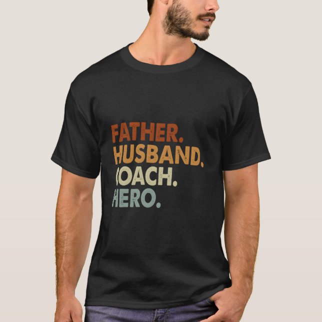Camiseta Father Husband Coach Hero (Frente)
