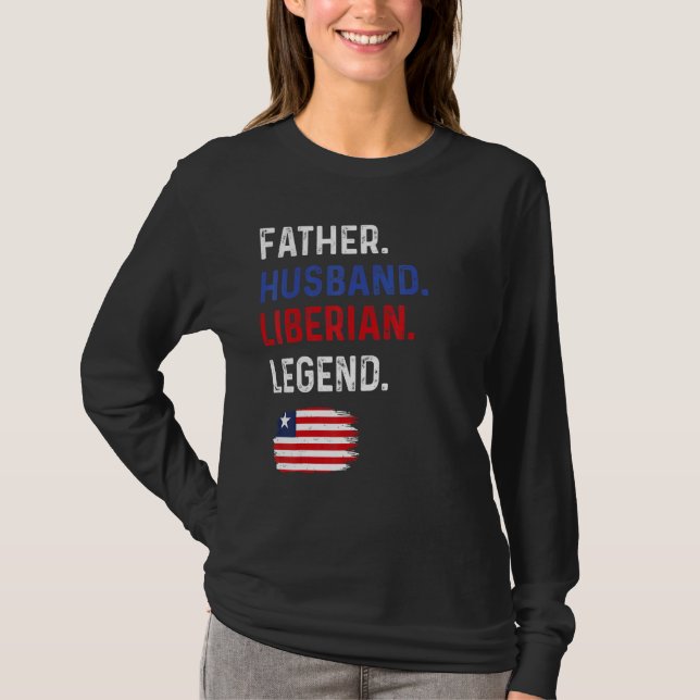 Camiseta Father Husband Liberian Legend Proud Dad Liberia F (Frente)