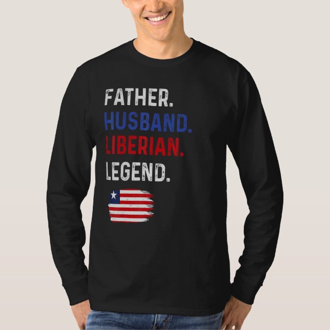 Camiseta Father Husband Liberian Legend Proud Dad Liberia F (Frente)