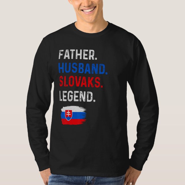 Camiseta Father Husband Slovaks Legend Proud Dad Slovakia F (Frente)