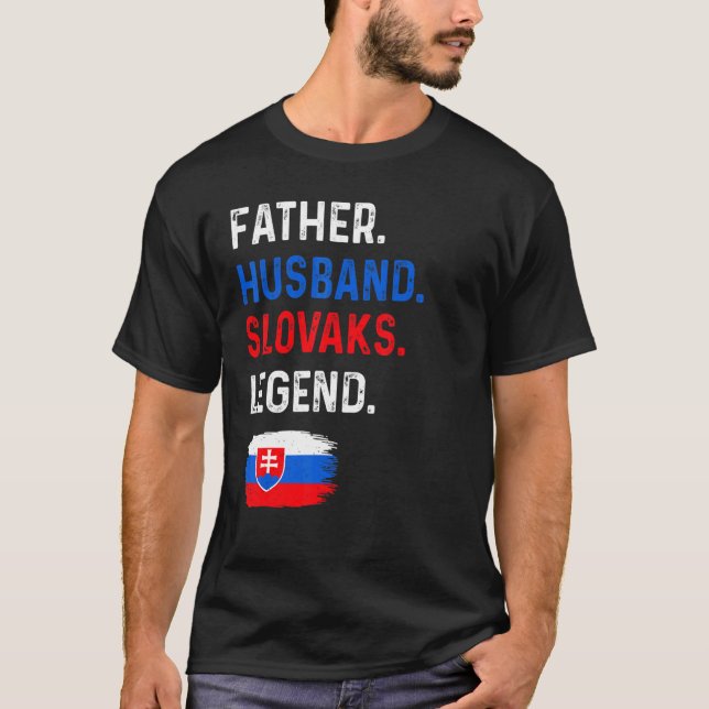 Camiseta Father Husband Slovaks Legend Proud Dad Slovakia F (Frente)