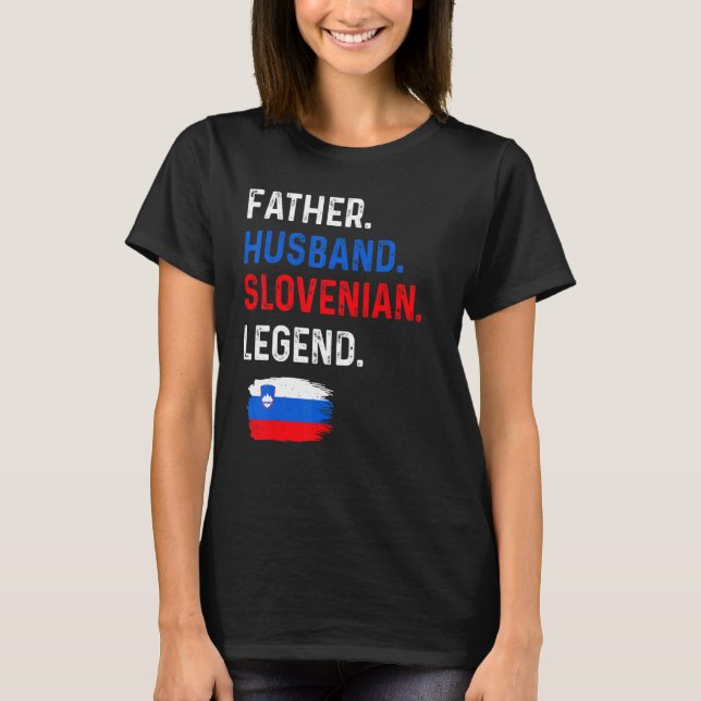 Camiseta Father Husband Slovenian Legend Proud Dad Slovenia (Frente)