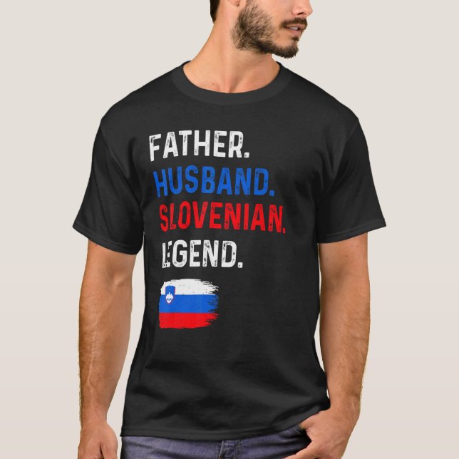 Camiseta Father Husband Slovenian Legend Proud Dad Slovenia (Frente)