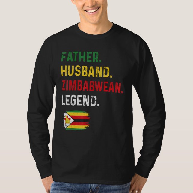 Camiseta Father Husband Zimbabwean Legend Proud Dad Zimbabw (Frente)