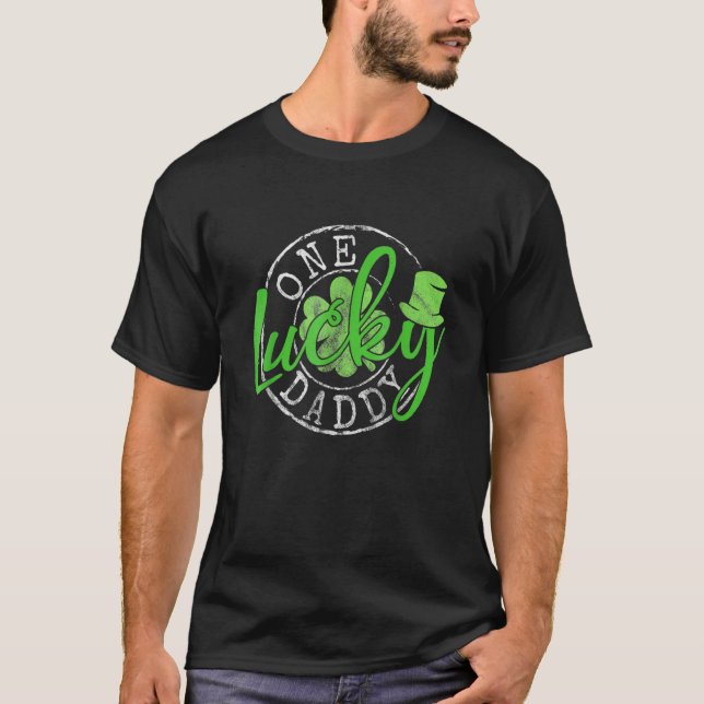 Camiseta Father Irish Clovers St Patrick's Day One Lucky Da (Frente)