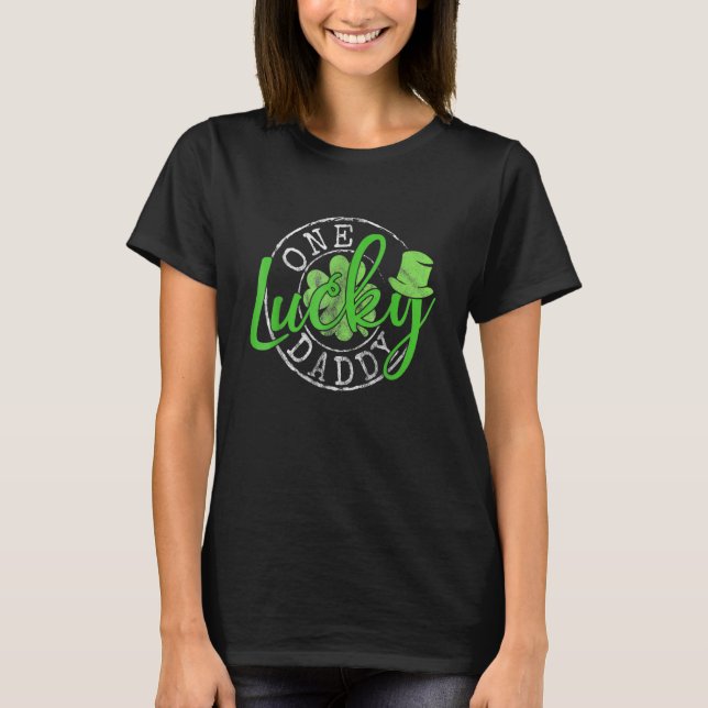 Camiseta Father Irish Clovers St Patrick's Day One Lucky Da (Frente)