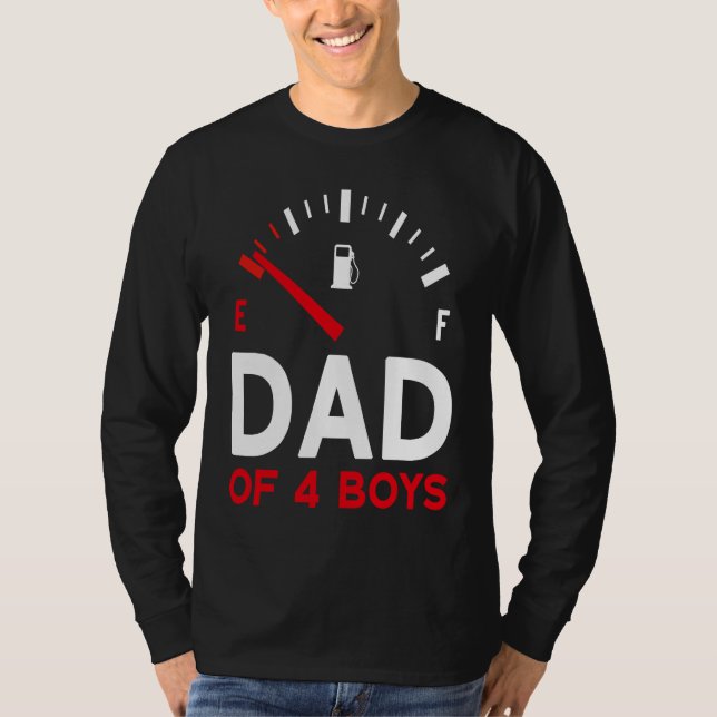 Camiseta Father of 4 Boys Father's Day Dad (Frente)