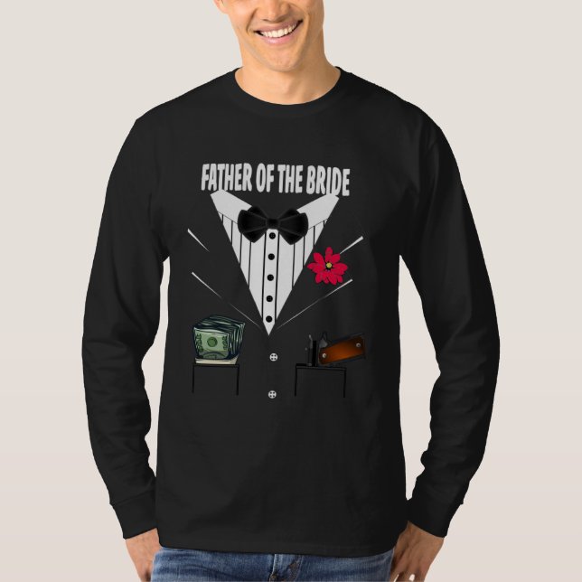 Camiseta Father of the Bride Tuxedo Wedding Sample Group (Frente)