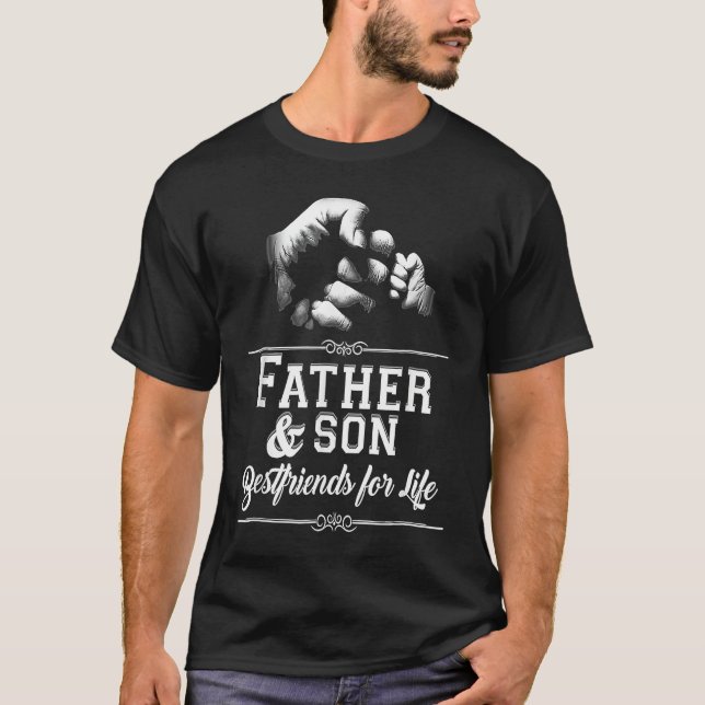 Camiseta Father Son Friends Fist Bump Dad Father's Day Fami (Frente)