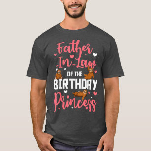 Camiseta FatherInLaw Of The Birthday Princess Sloth Bday Fa