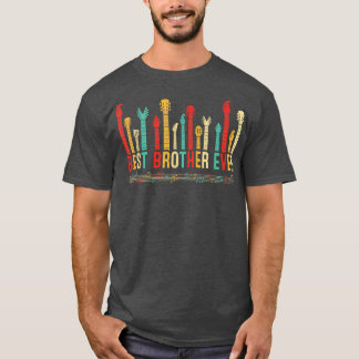 Camiseta Fathers Day Best Brother Ever Guitar Lover Guitari