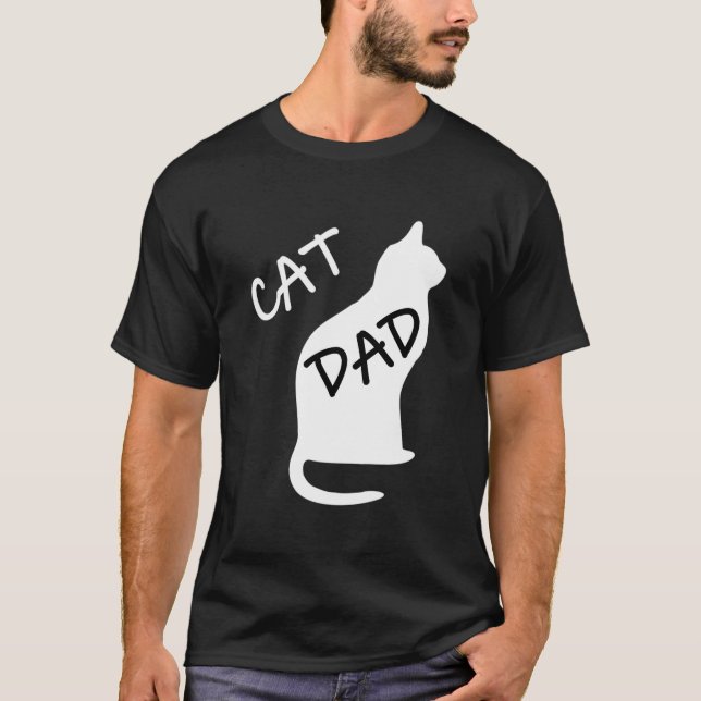 Camiseta Fathers Day Cat Dad (Frente)