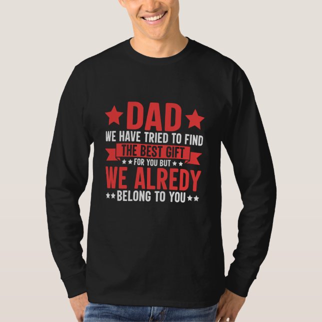 Camiseta Fathers Day Dad from Daughter Son Wife for Daddy (Frente)
