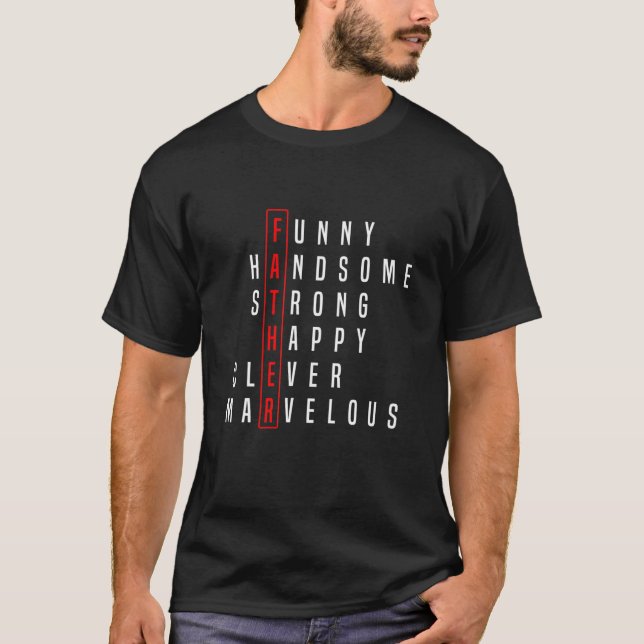 Camiseta Father's Day Father Dad Crossword Puzzle Dad Daddy (Frente)