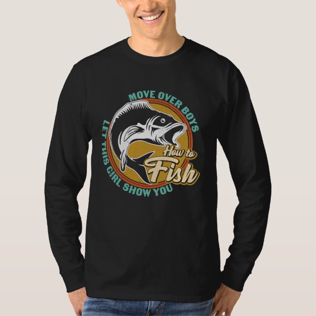 Camiseta Father's Day Fishing Let This Girl Show You (Frente)