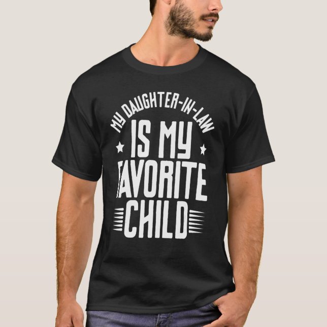 Camiseta Fathers Day My Daughter In Law Is My Favorite Chil (Frente)